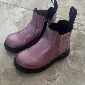 DR. MARTENS Girl's Metallic Spark Chelsea Boots